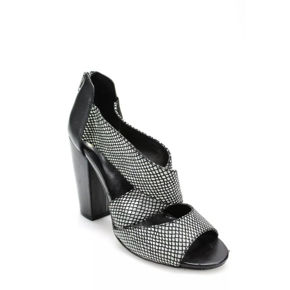 Kelsi Dagger Printed Strappy  Chunky Heels Leather - Picture 1 of 5